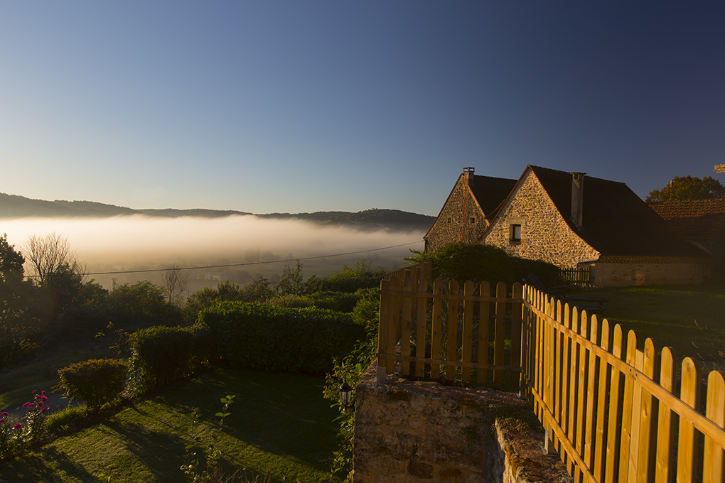 Morgenstemning ved Dordogne-floden