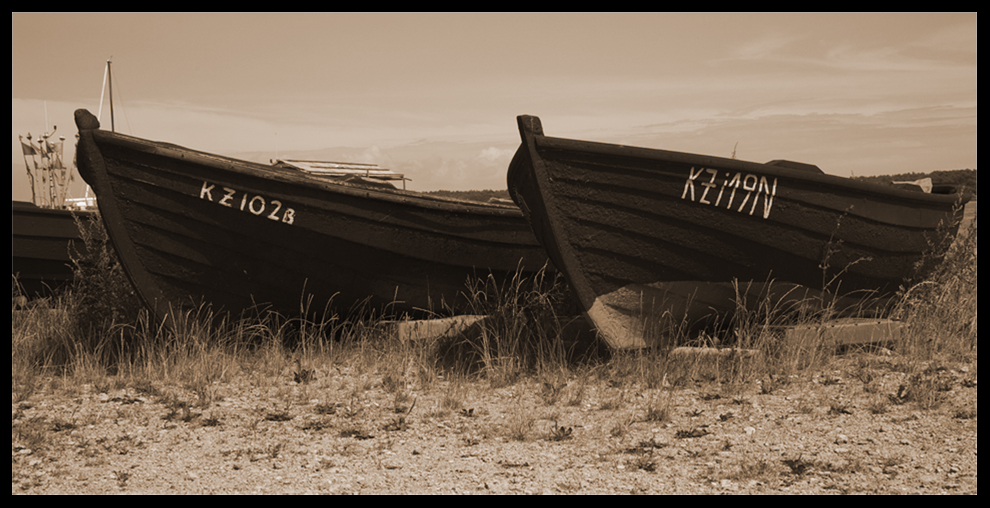 Sepia-tonede joller på Rügen