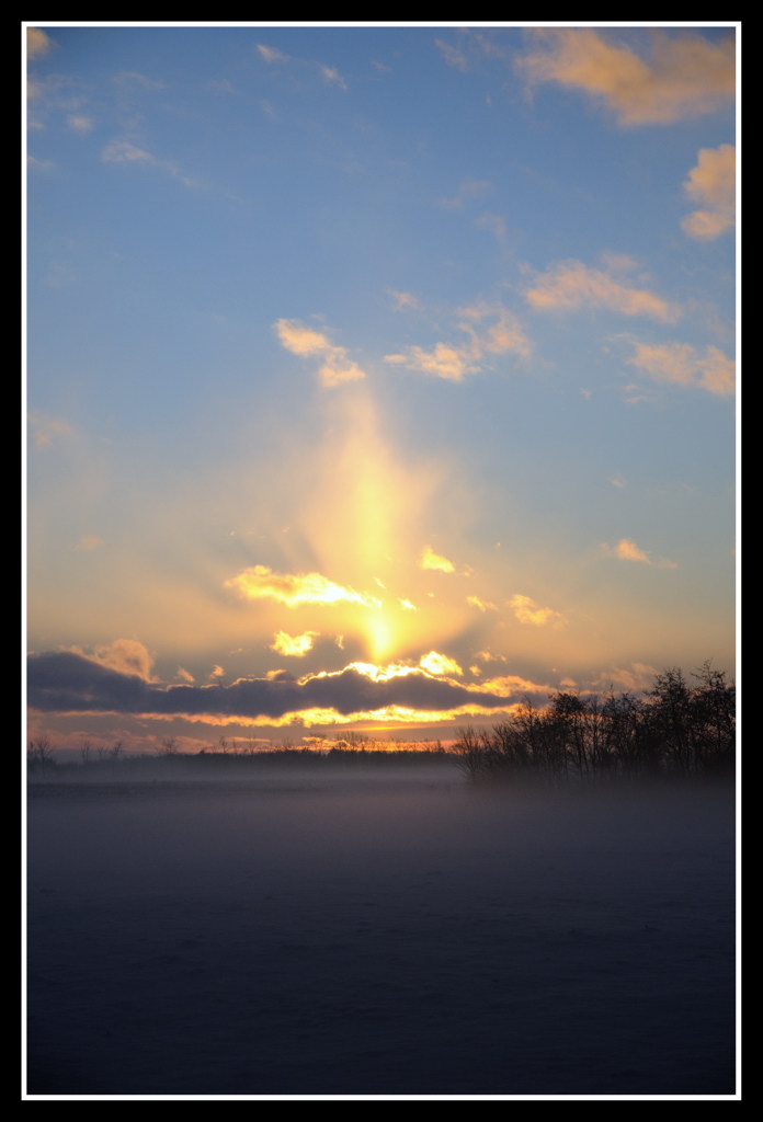 Solnedgang over Adsbøl 0111