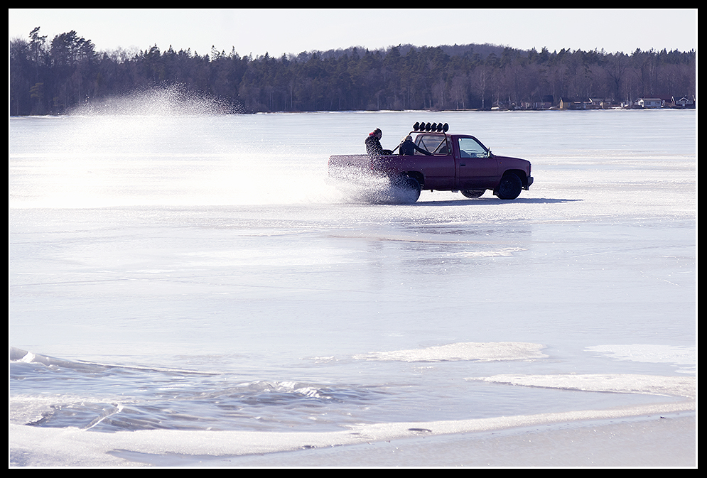 Rally på den frosne sø