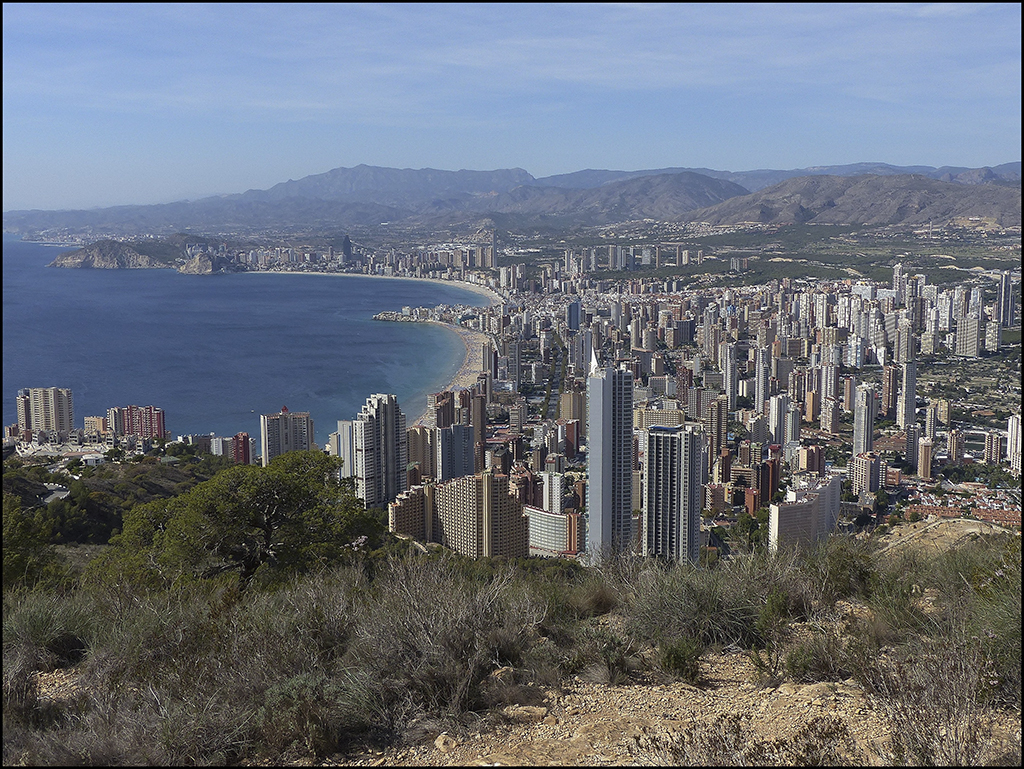 Udsigt til Benidorm-Spanien