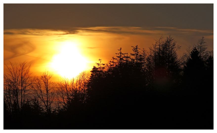 Solnedgang over Solbakken